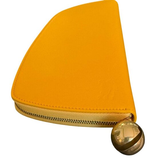 Burberry Women's Mimosa Orange Leather Large Shield Wallet - Picture 5 of 16